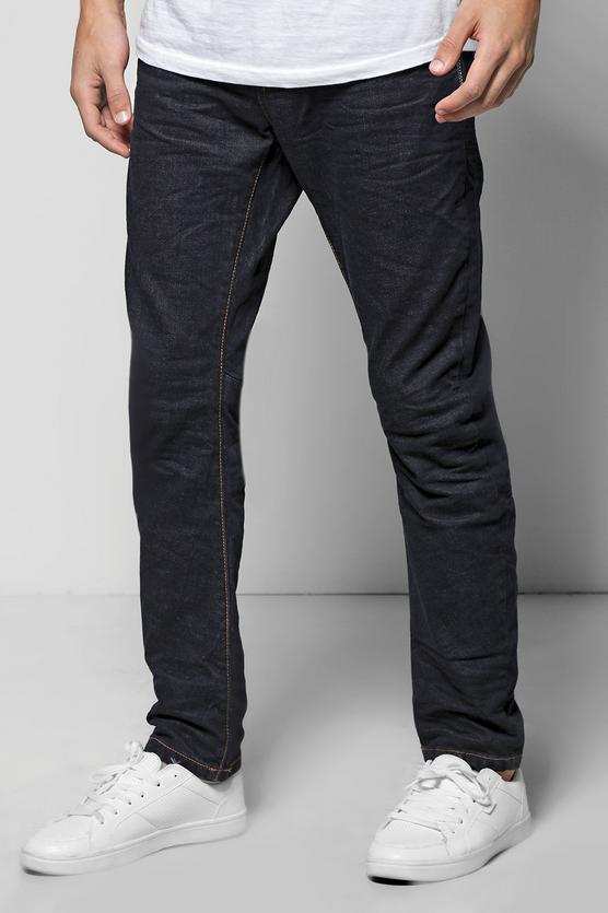 Tapered Fit Indigo Wash Jeans